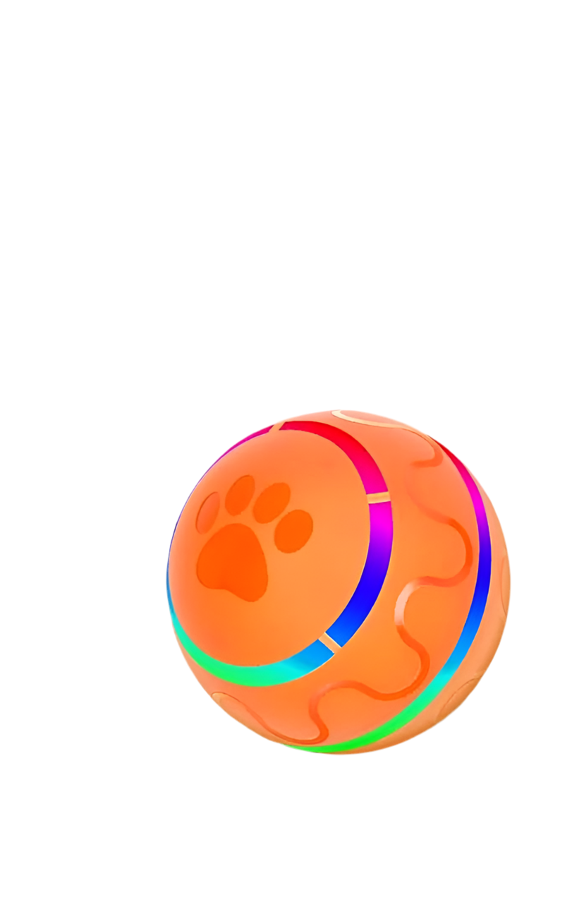 Interactive Dog Toy Ball with LED Lights - Rechargeable, Motion-Activated Fun for Pets