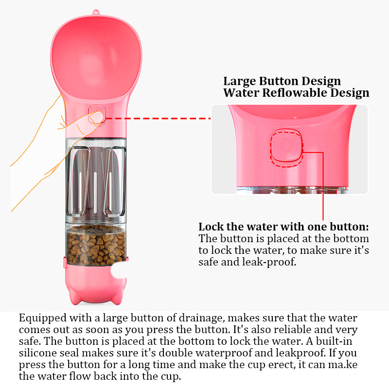 Pet Multi-Functional Water Bottle