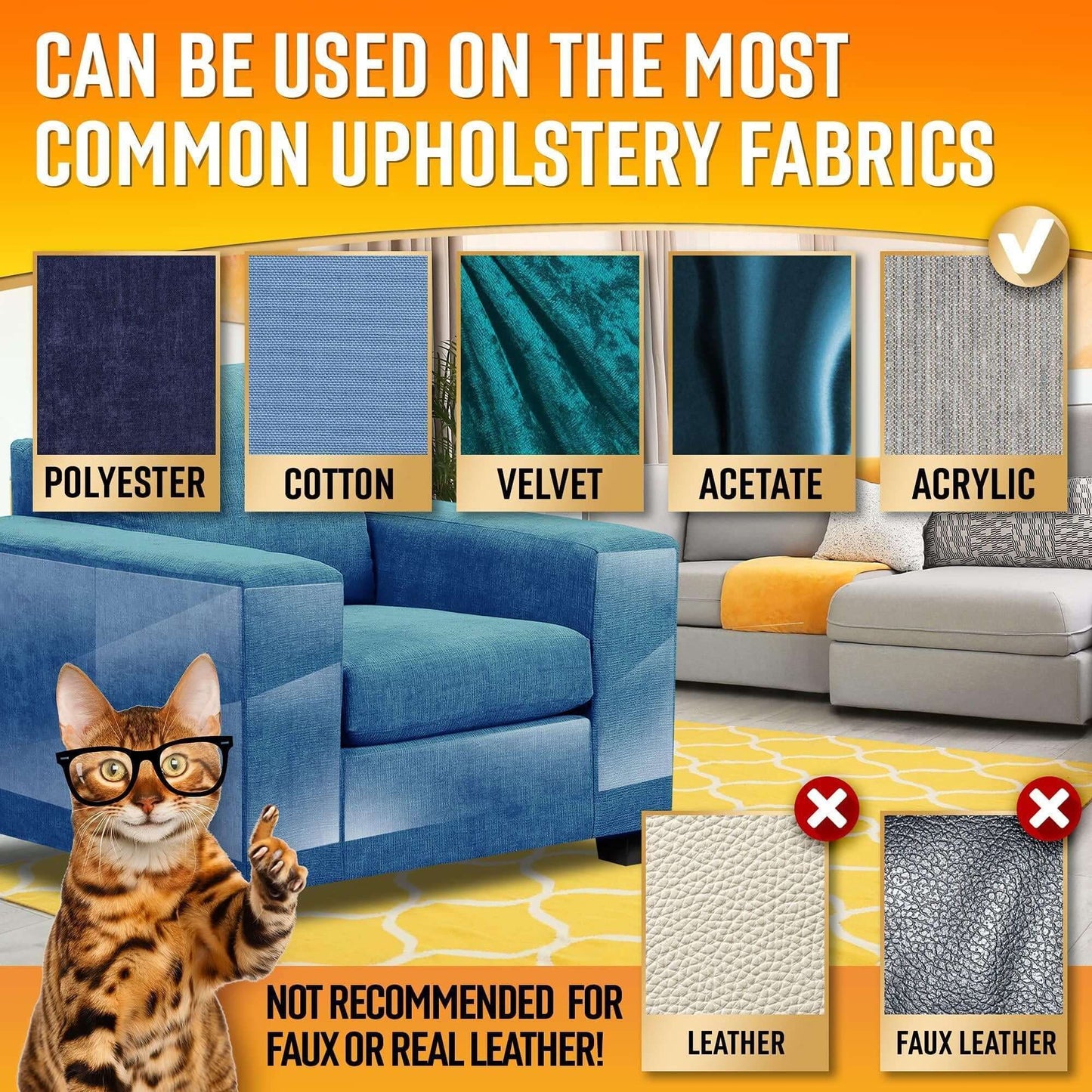 Heavy Duty Cat Scratch Deterrent Furniture Protectors for Sofa Clear 20 Sheets - Petopia