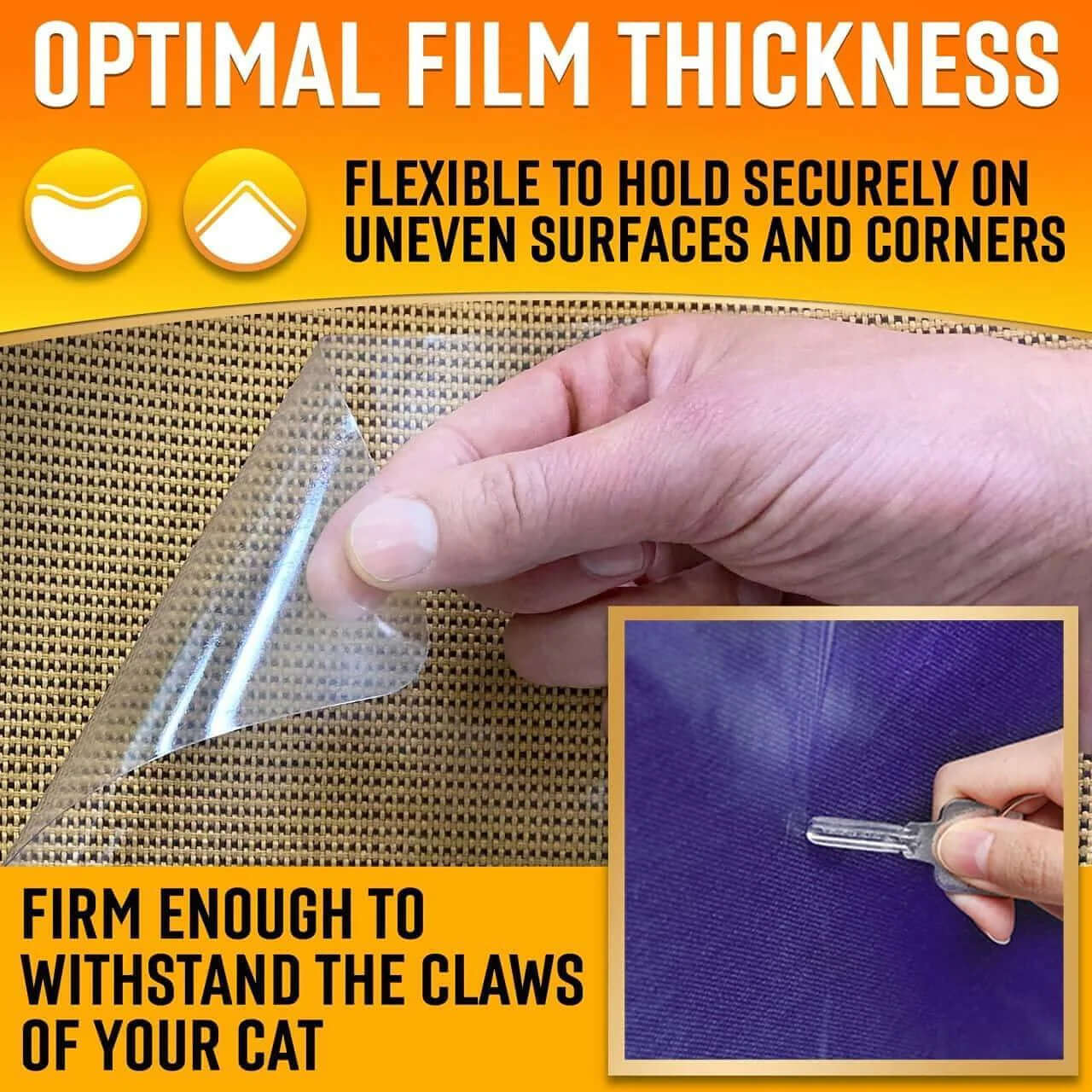 Heavy Duty Cat Scratch Deterrent Furniture Protectors for Sofa Clear 20 Sheets - Petopia