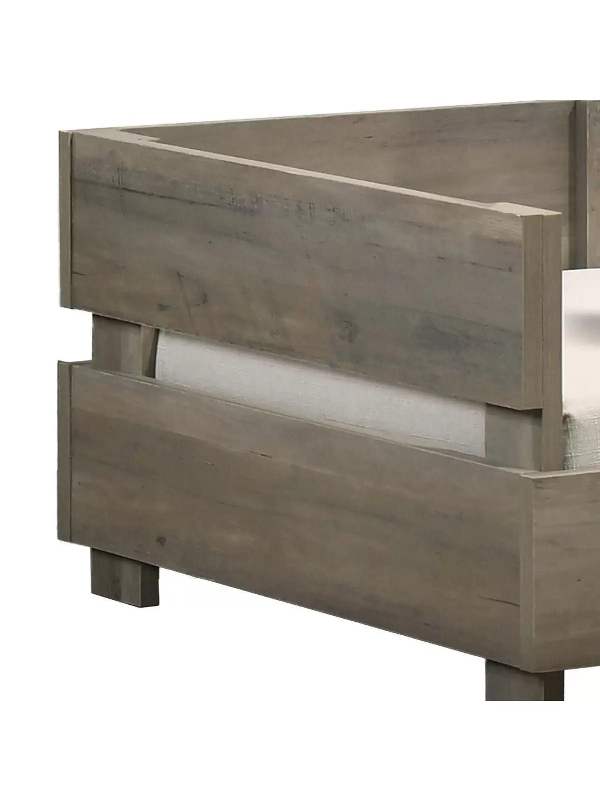 Rustic Grey 36" Wide Modern Comfy Pet Bed with Cushion - Petopia
