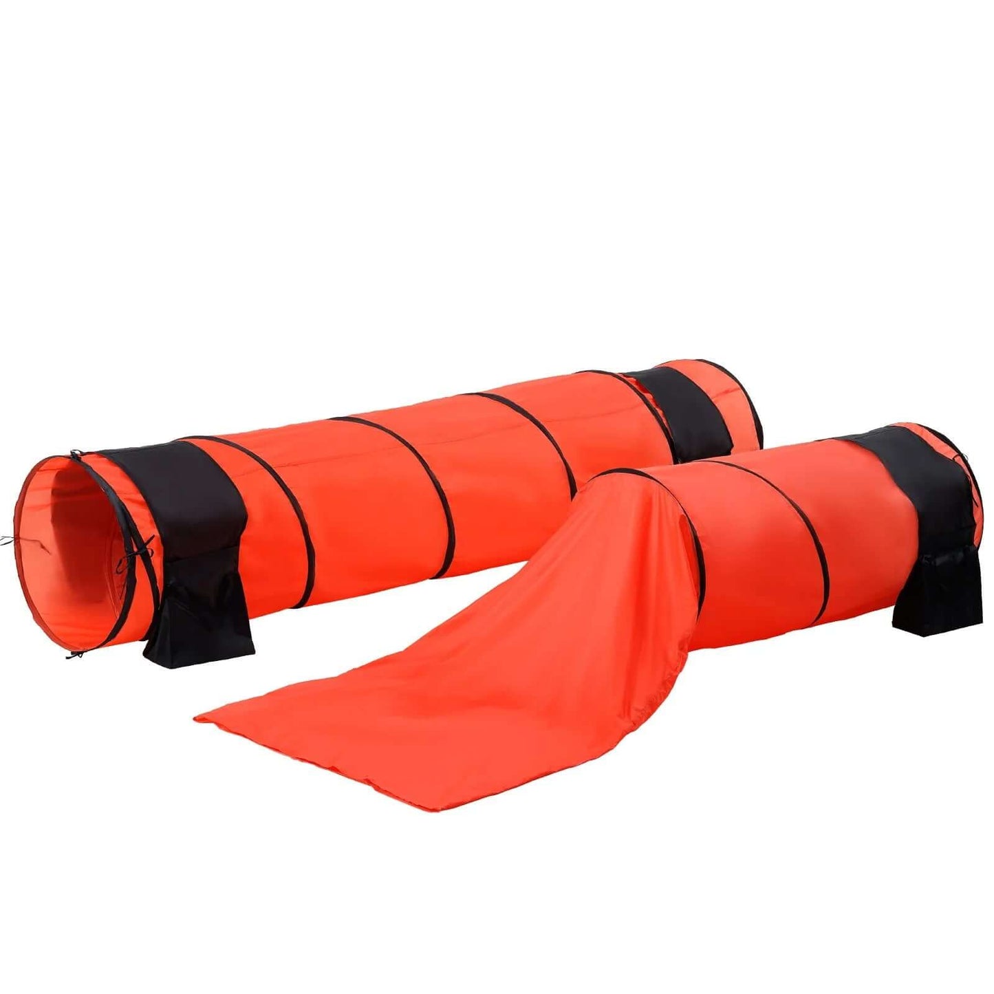 VEVOR Dog Agility Training Equipment 7 PCS Set Upgrade W/ Hurdles 2 Tunnels Ring - Petopia