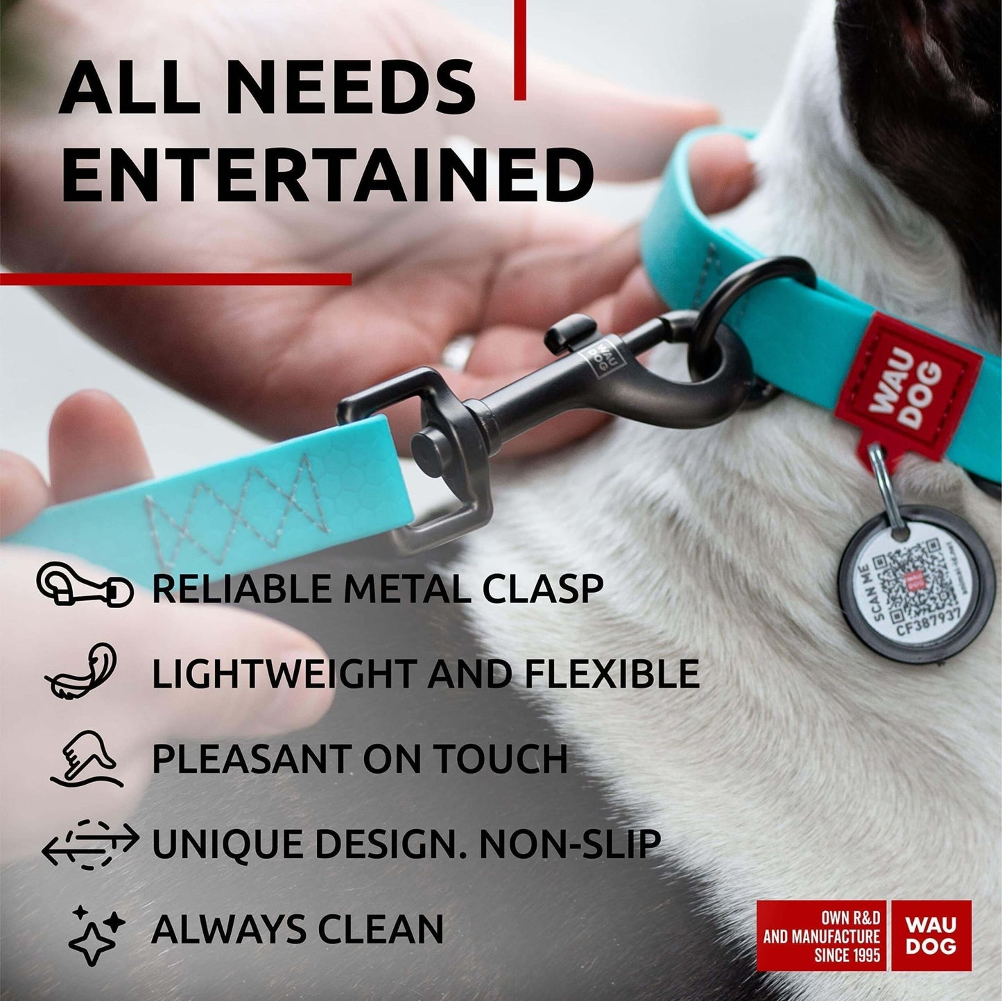 Waterproof Dog Leash 6 Ft anti Slip Dog Leash for Medium Small Dogs Glow Dark - Petopia