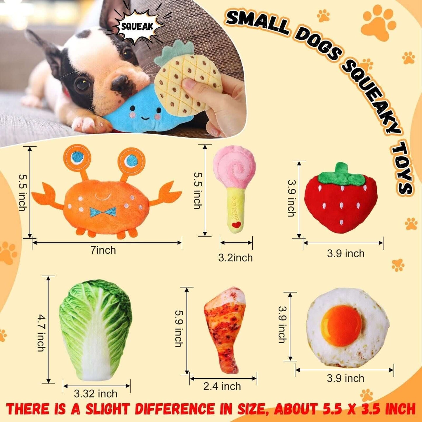 120 Pack Small Squeaky Dog Toys Bulk for Puppy Small Dogs Pets Cute Plush Stu... - Petopia