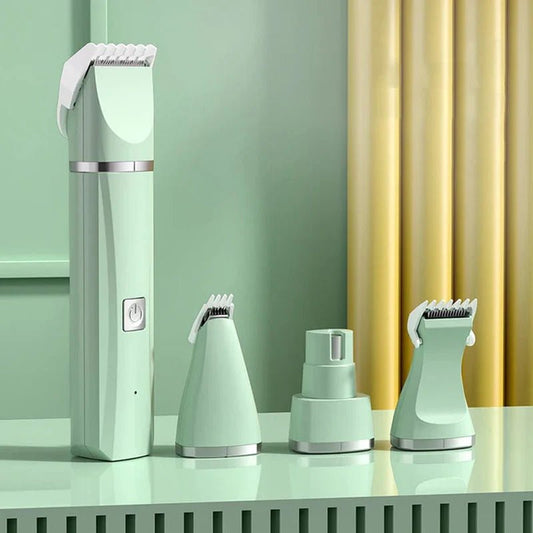 4 - In - 1 Electric Pet Grooming Kit - Cordless, Quiet, Rechargeable & Versatile for Dogs and Cats - Petopia