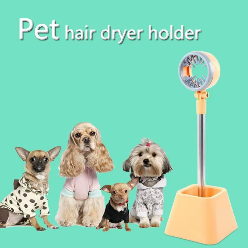 Pet Hair Dryer Bracket Rotatable Dog Cat Grooming Dryer Support Pets Clothes Drying Fixing Frame Holder Pet Supplies C42