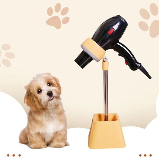 Pet Hair Dryer Bracket Rotatable Dog Cat Grooming Dryer Support Pets Clothes Drying Fixing Frame Holder Pet Supplies C42