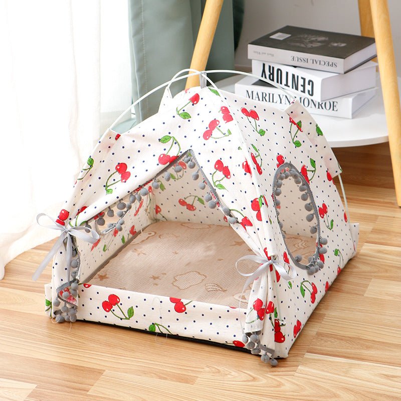 Cozy Cat Bed - Waterproof Pet Haven for Small & Medium Pets in Light/Dark Green - Petopia
