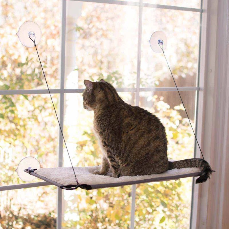 Cozy Pet Hammock Bed with Removable Microfleece Cover - Easy to Clean & Washable - Petopia