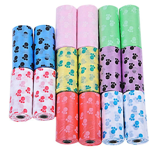 Degradable Pet Dog Waste Poop Bag with Printing Doggy Bag for Cat Dog Color Random Delivery - Petopia