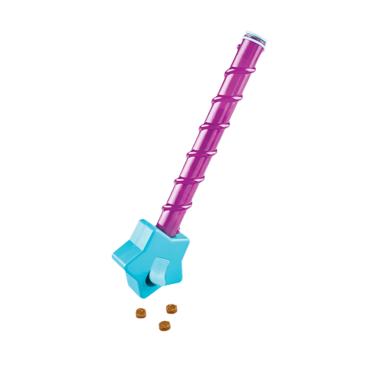 Magic Wand Treat Dispenser: Star - Playful Dog Toy and Puppy Toy, Multi - Color - Petopia