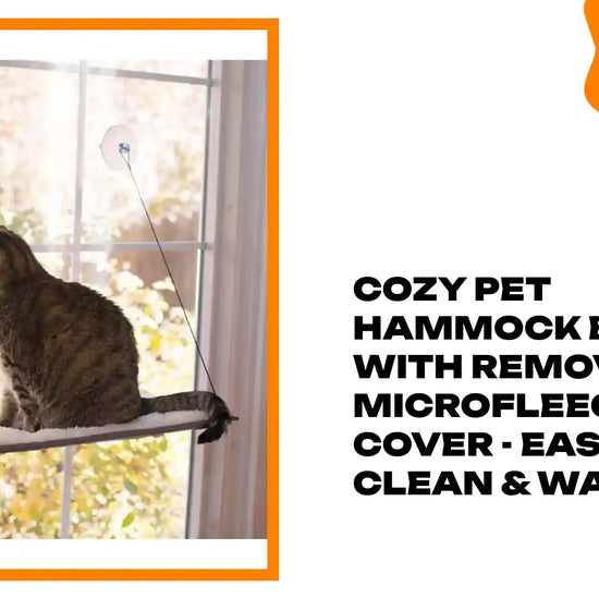 Cozy Pet Hammock Bed with Removable Microfleece Cover - Easy to Clean &amp; Washable by@Outfy