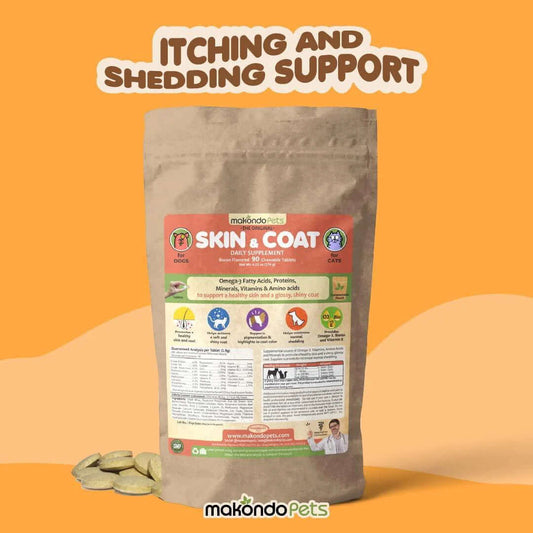 Skin and Coat Supplement with Fish Oil for Dogs Cats Dog Itch Relief With - Petopia
