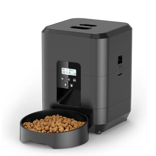 Smart Cat Feeder with Tuya APP, 2L Automatic Pet Food Dispenser, Programmable Feeding Times - Petopia